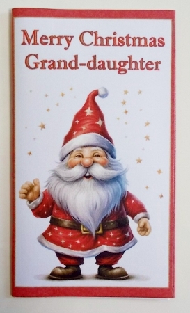 Red gnome money wallet (Grand-daughter). by Pam Stubley