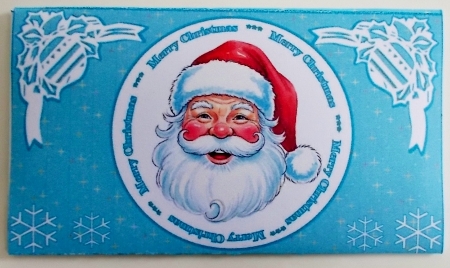 Starry night Santa money wallet. by Pam Stubley