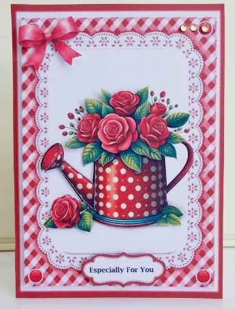 5x7 ~ Lovely Country Rose Vases by Pam Stubley