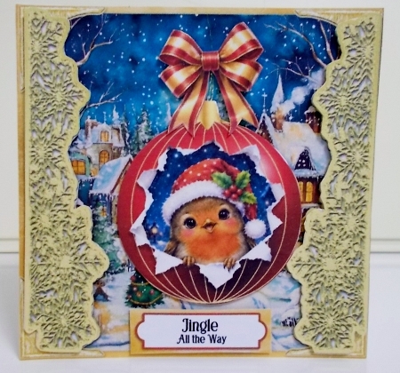 Peeking Cute Christmas 2 6x6 by Pam Stubley