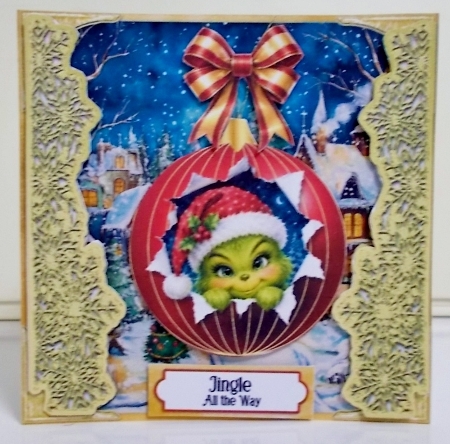 Peeking Cute Christmas 4 6x6 by Pam Stubley