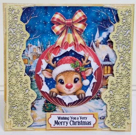 Peeking Cute Christmas 5 6x6 by Pam Stubley