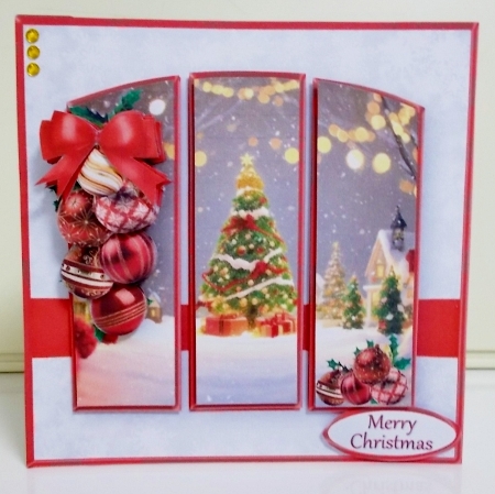 Christmas Baubles - Panel Card Mini Kit by Pam Stubley