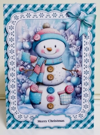 5x7 ~ Cute Christmas Snowman 3 by Pam Stubley
