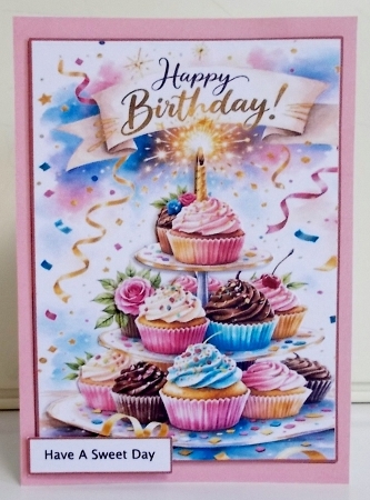 5x7 ~ Happy Birthday Cupcakes by Pam Stubley
