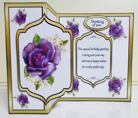 Fancy foldback Purple rose by Pam Stubley