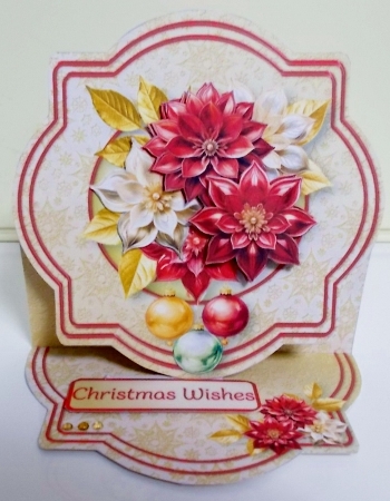 Christmas Flowers - Shaped Easel Card Mini Kit by Pam Stubley