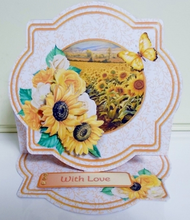 Sunflowers - Shaped Easel Card Mini Kit by Pam Stubley