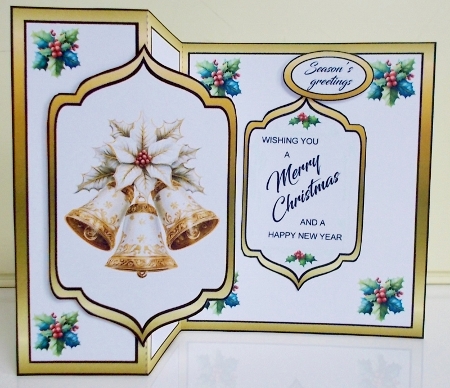 Fold back Christmas bells by Pam Stubley