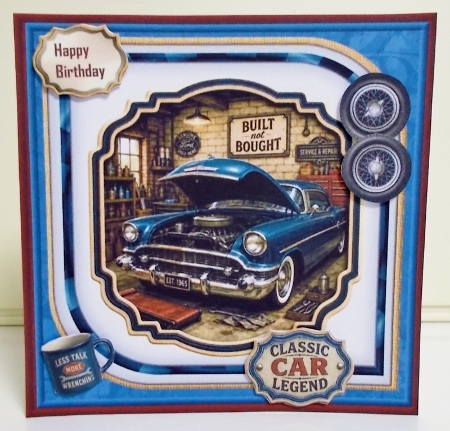 Male Card Vintage Car Mechanic Mini Kit by Pam Stubley