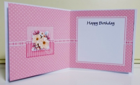 A Touch of Elegance Flowers, Pearls and Lace square landscape insert by Pam Stubley