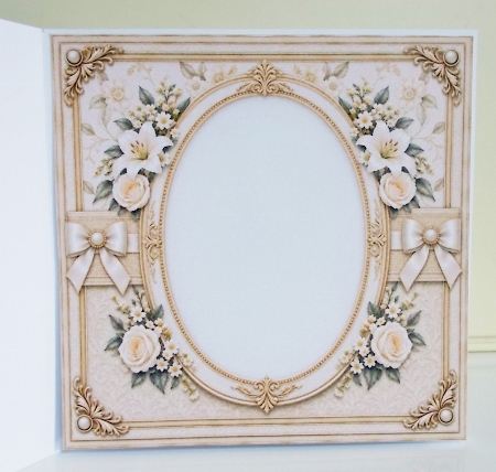 8x8 Cream/Gold Sympathy Blank Insert  by Pam Stubley