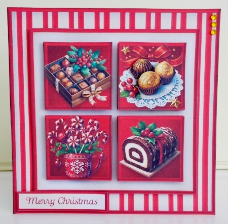 Christmas Sweets and Treats - Square Layers Card Mini Kit by Pam Stubley