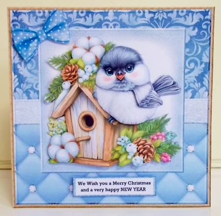 Cute Winter Birdhouse Mini Kit by Pam Stubley
