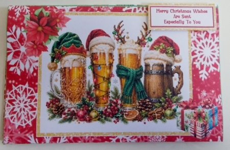 Christmas Beer Mugs - Money Wallet by Pam Stubley