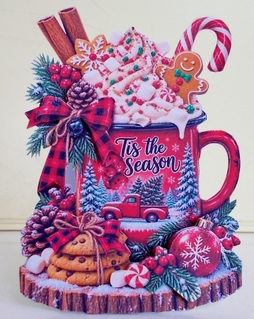 Tis The Season A5 Shaped Card by Pam Stubley