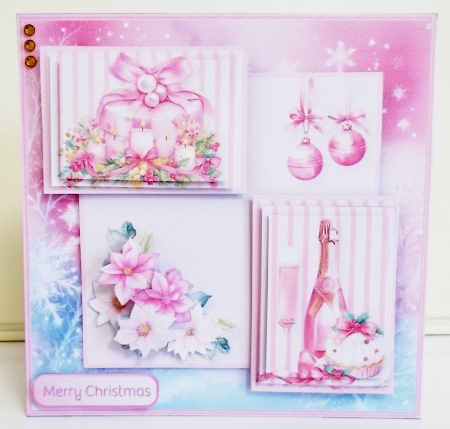 Girly Christmas - Stacked Layers Card Mini Kit by Pam Stubley