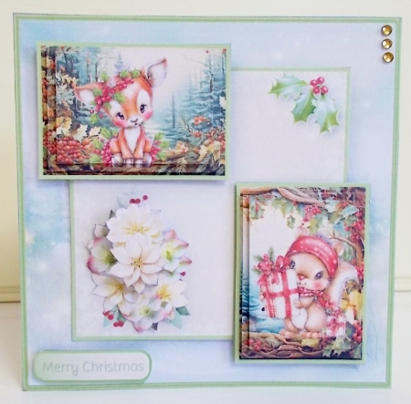 Woodland Christmas - Stacked Layers Card Mini Kit by Pam Stubley
