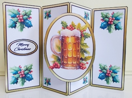 Gate fold pop-out Christmas beer by Pam Stubley