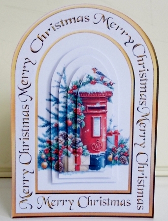 Arch shaped Christmas post box by Pam Stubley