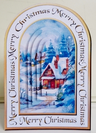 Arch shaped Christmas scene by Pam Stubley