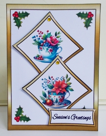 Two Squares Poinsettia cups by Pam Stubley