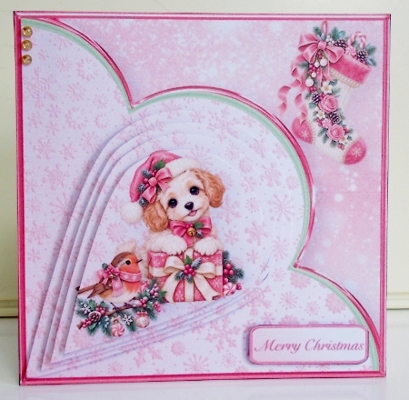 Puppy and Robin - Teardrop Pyramid Card Mini Kit by Pam Stubley