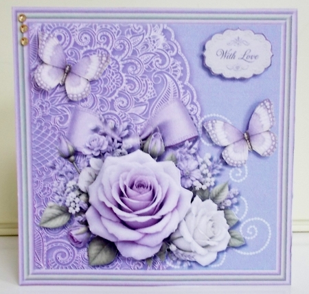 Lovely Roses On Lace 7x7  Mini Kit by Pam Stubley