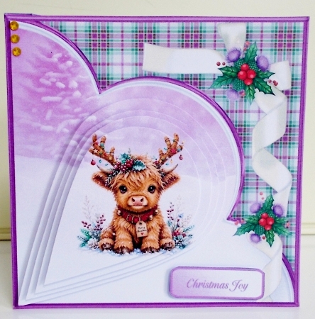 Highland Christmas - Teardrop Pyramid Card Mini Kit by Pam Stubley