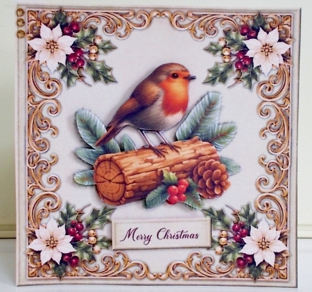 Quick Card   Vintage Robin   7x7 by Pam Stubley