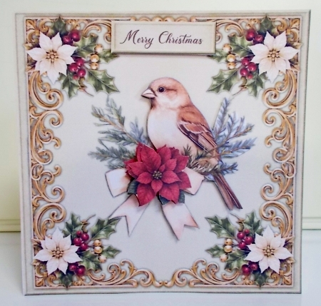 Quick Card   Vintage Sparrow  7x7  by Pam Stubley