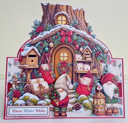 Christmas Gnome House Tent Card Mini Kit by Pam Stubley