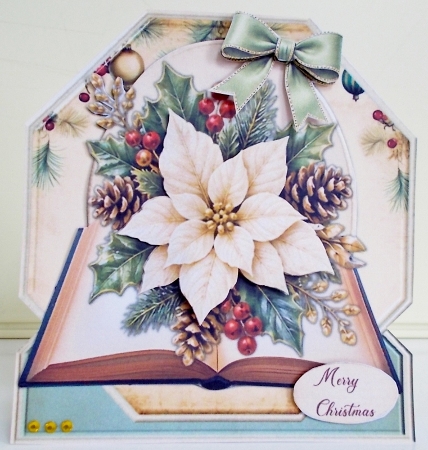 Shaped TopperChristmas Poinsettia  Mini Kit  8x8 by Pam Stubley