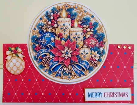 Christmas Candles Quick Tent Card Kit-3 by Pam Stubley