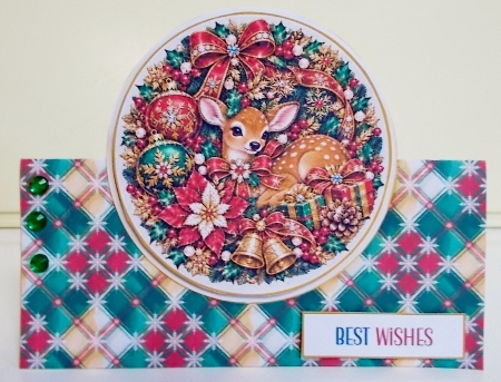 Christmas Fawn Quick Tent Card Kit-4 by Pam Stubley