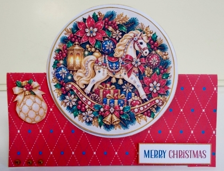 Christmas Horse Tent Card Kit-6 by Pam Stubley