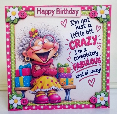 A Little Bit Crazy Mini Kit **Includes 5X7, 6x6, 7x7 8X8 Card Bases**    by Pam Stubley