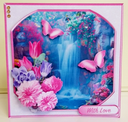 The Waterfall - Decoupage Card Mini Kit by Pam Stubley