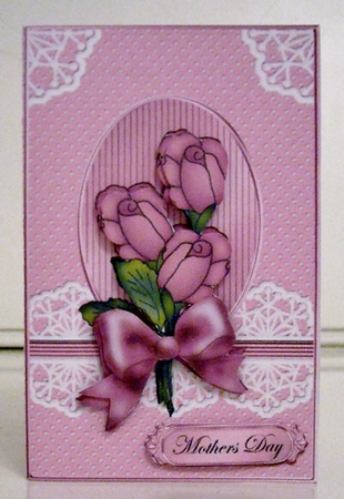 Roses and Lace Lottery Wallet Card by Pam Stubley