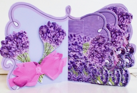 Lavender Fold and Flip Card So Easy by Pam Stubley