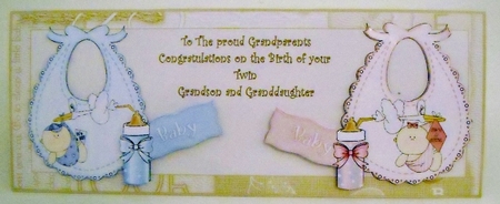 Congratulations Grandparents Twins Girl Boy by Pam Stubley