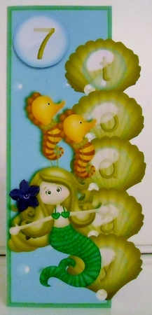Little Mermaid - Age Card 3 - 7 by Pam Stubley