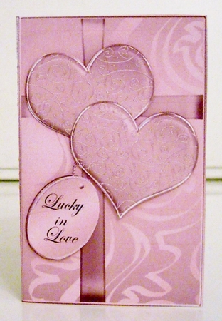 Elegant Romantic Hearts Lottery Wallet Card by Pam Stubley
