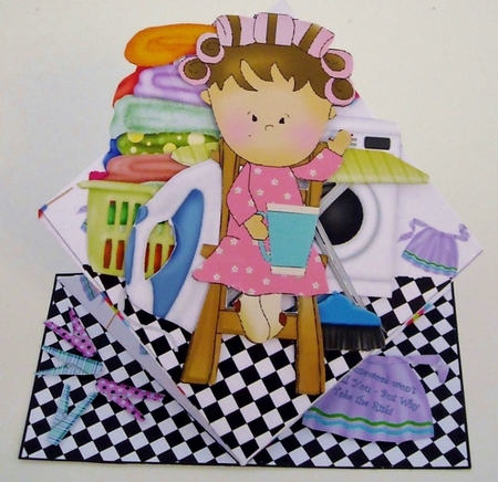 Giant Spring Wobble Card Kit - No Wash Day Blues by Pam Stubley