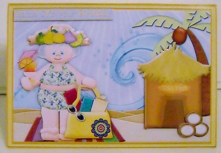 Queen of the Beach Babes Decoupage by Pam Stubley