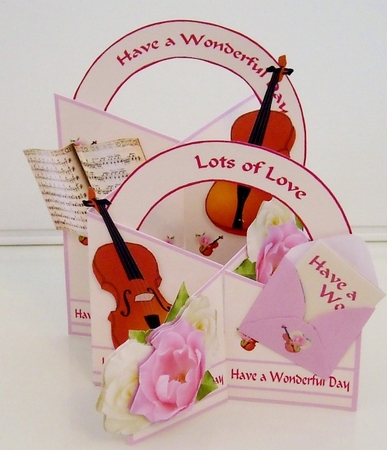 Violin and Roses Cascade Deluxe by Pam Stubley