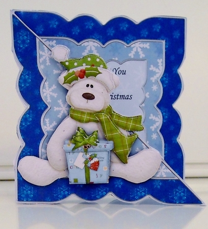 Polar Bear All in One Over the Edge Card by Pam Stubley