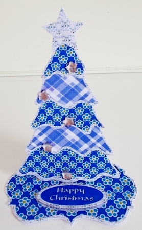 Christmas Tree Easel (blue) by Pam Stubley