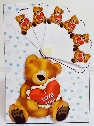 Fan Card - Valentine Bear by Pam Stubley
