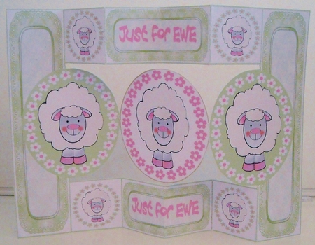 Trifold Circle Card - Just for Ewe by Pam Stubley